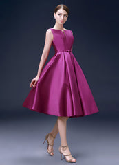 Cocktail Pleated Knee Length Wedding Guest Dresses