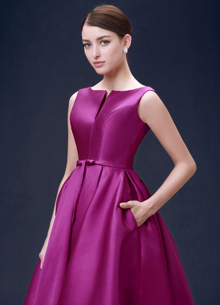 Cocktail Pleated Knee Length Wedding Guest Dresses