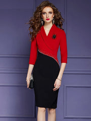 Cocktail High Quality Office Lady Party Dress