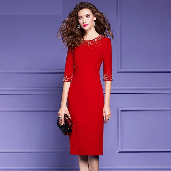 Cocktail High Quality Vintage Designer Party Dress