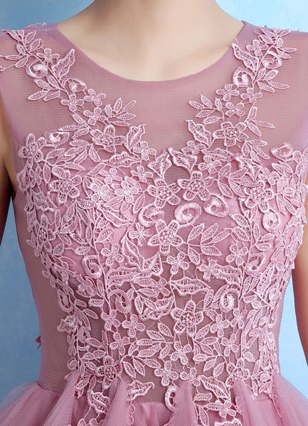Cocktail Lace Applique Prom Homecoming Dress