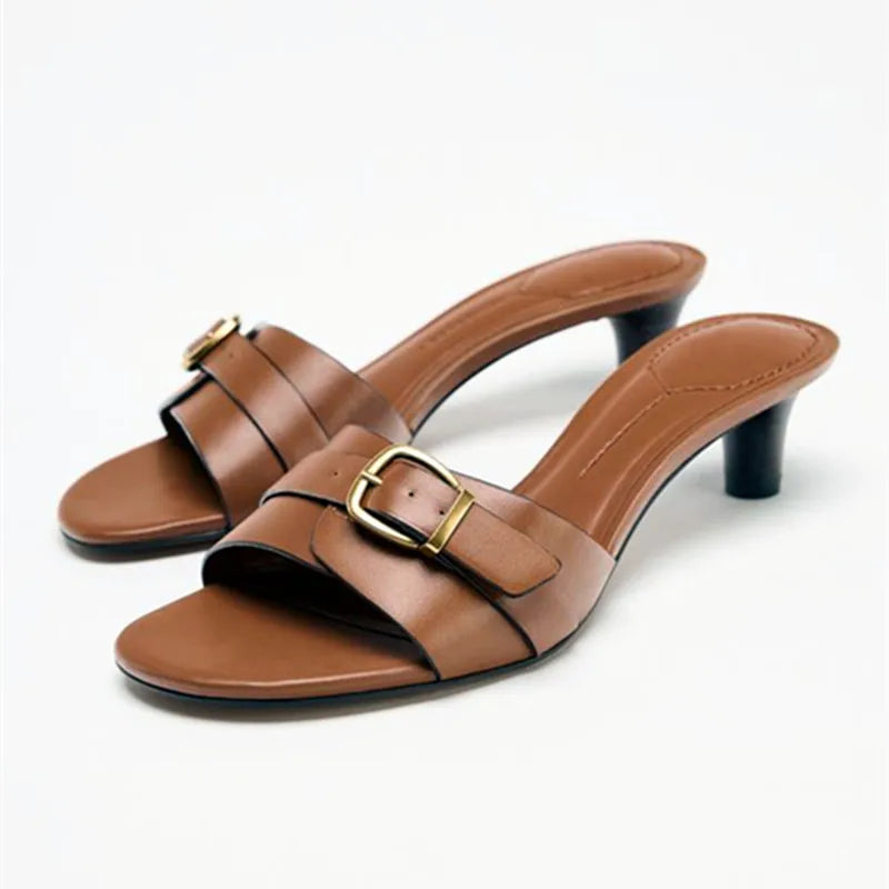Coffee Kitten Heel