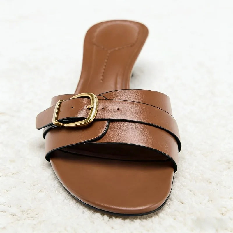 Coffee Kitten Heel
