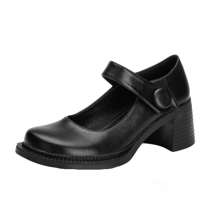 College Style Chunky Heel