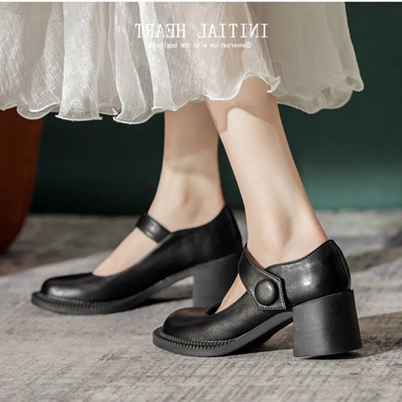 College Style Chunky Heel