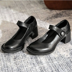 College Style Chunky Heel