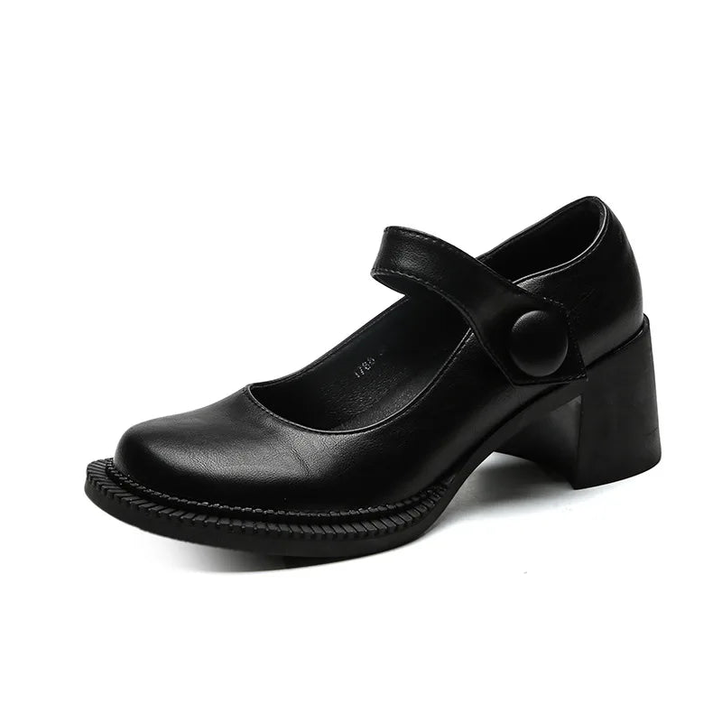 College Style Chunky Heel