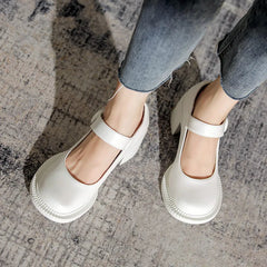 College Style Chunky Heel