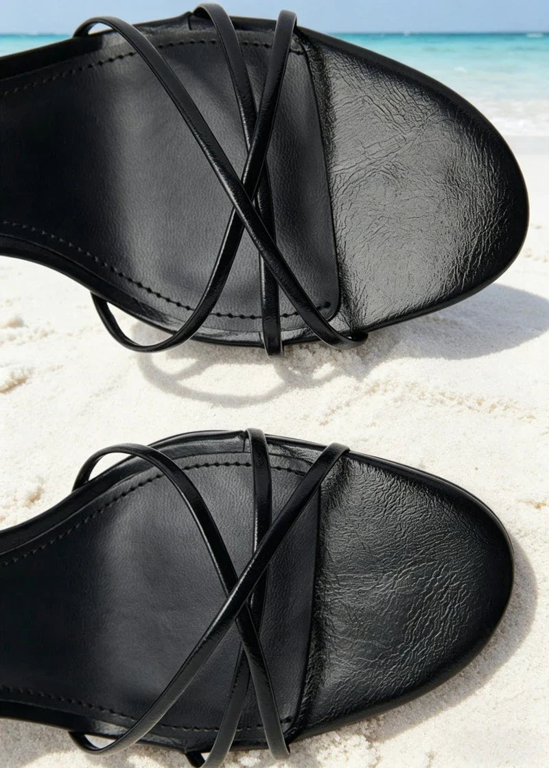 Concise Style Ankle-Strap Heel
