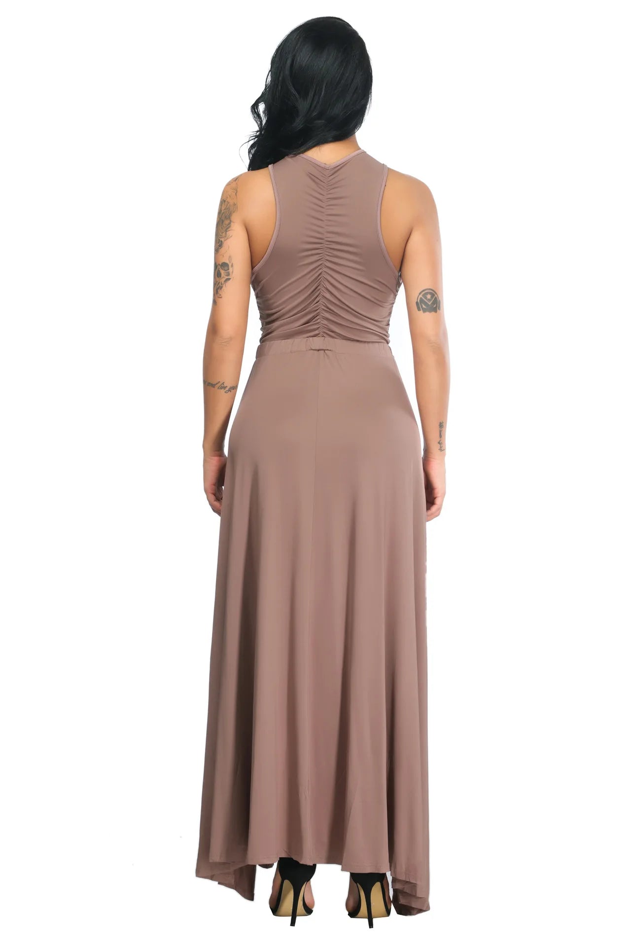 Cross Strap Off Shoulder Solid Color Split Asymmetrical Party Club Dress