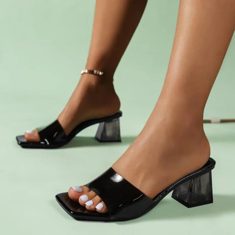 Crystal Clear Transparent Slippers Female Shoes