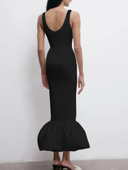 Crystal Flower Beaded sleeveless Evening Party Bodycon Dress