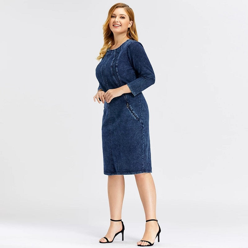 Denim Dress Premium Slim Fit Dress