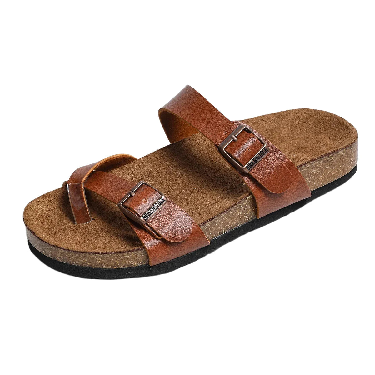 Designer Classic Cork Sandals for Soft Thick Sole Cork Slippers Beach Sandals Home Open Toe Flat Sandals