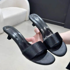 Designer Open Toe Slip on High Heel