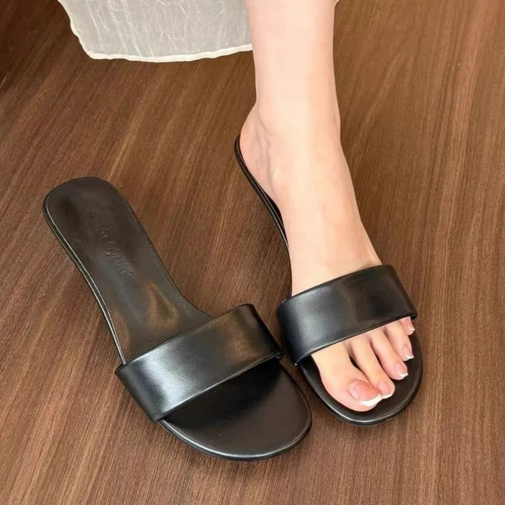 Designer Open Toe Slip on High Heel