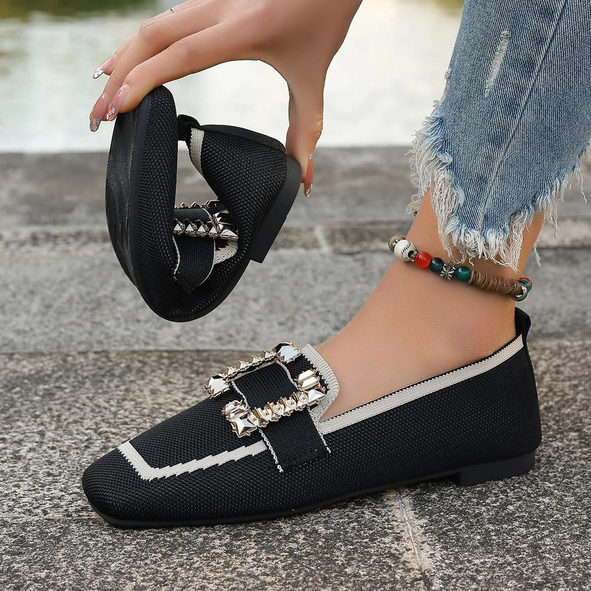 Designer Flats Spring Large Size Flat Loafers Shoes