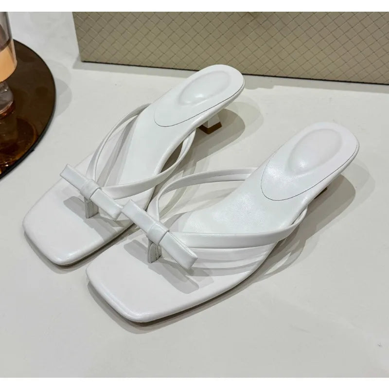 Designer Retro Slippers Soft Leather Sandals Cat Shoes