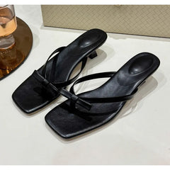 Designer Retro Slippers Soft Leather Sandals Cat Shoes