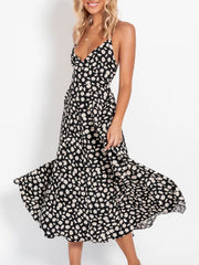 Ditsy Floral Print Beach Swing Dress