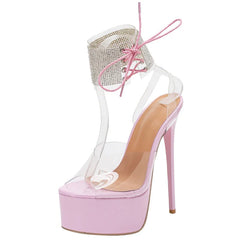 CRYSTAL PVC Transparent Stiletto High Heel