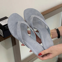 Casual Shallow Clip Toe Wedges Low Heel