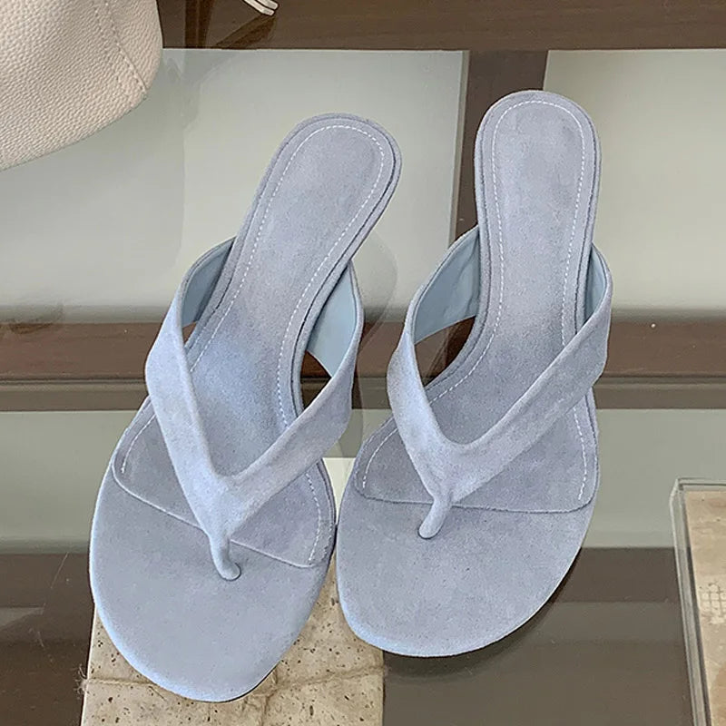 Casual Shallow Clip Toe Wedges Low Heel
