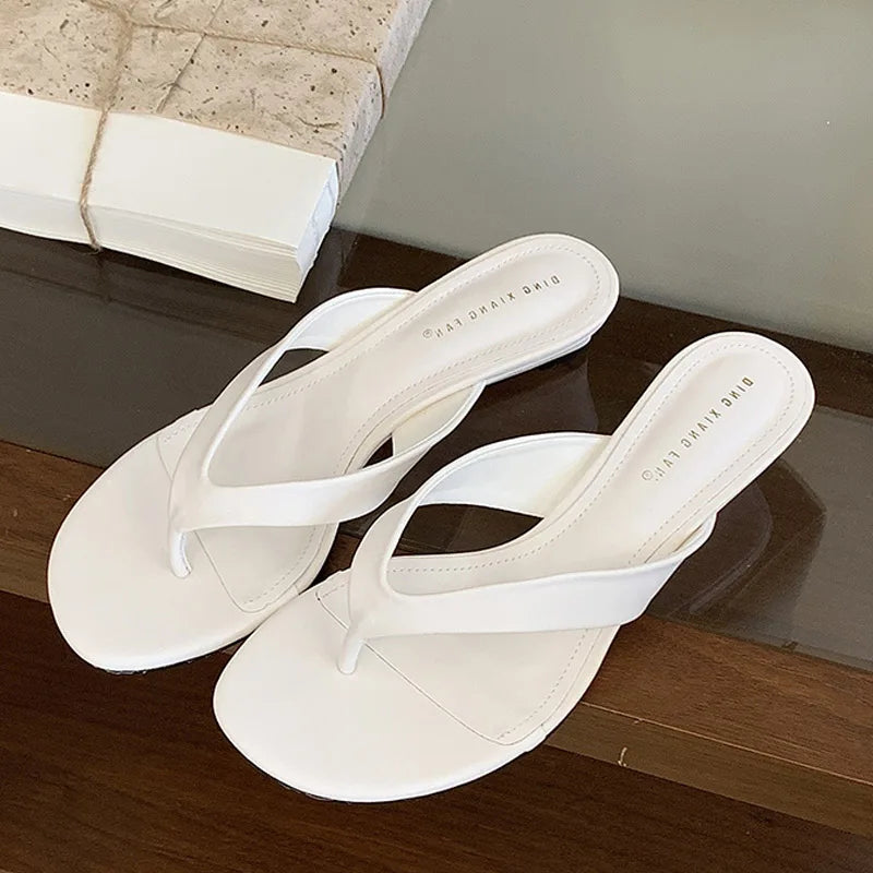 Casual Shallow Clip Toe Wedges Low Heel