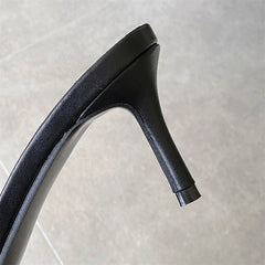Elegant Butterfly-kont Lace Edge Slippers Thin High Heel