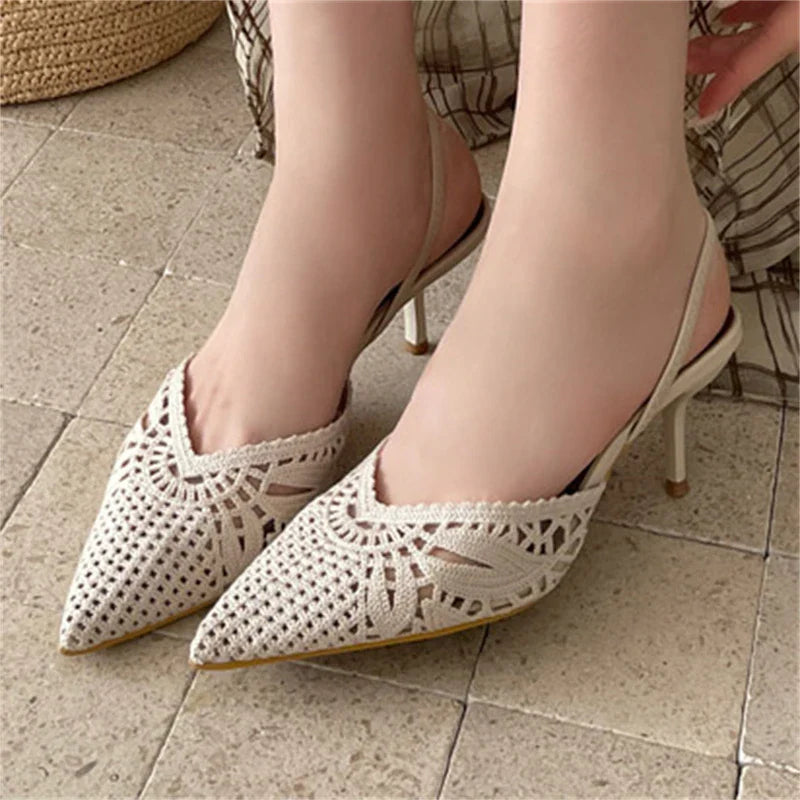 Design Hollow Out Thin High Heel