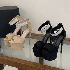Street Style Rivet Stiletto High Heel