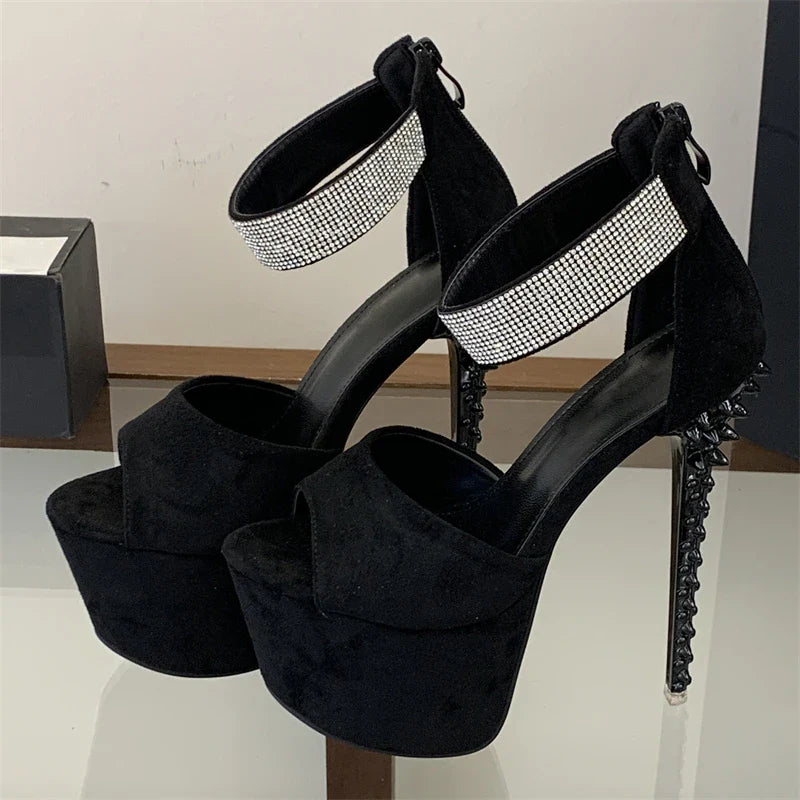 Street Style Rivet Stiletto High Heel