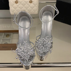 Street Style Striptease Party Sandals Barrow Band Stiletto High Heel