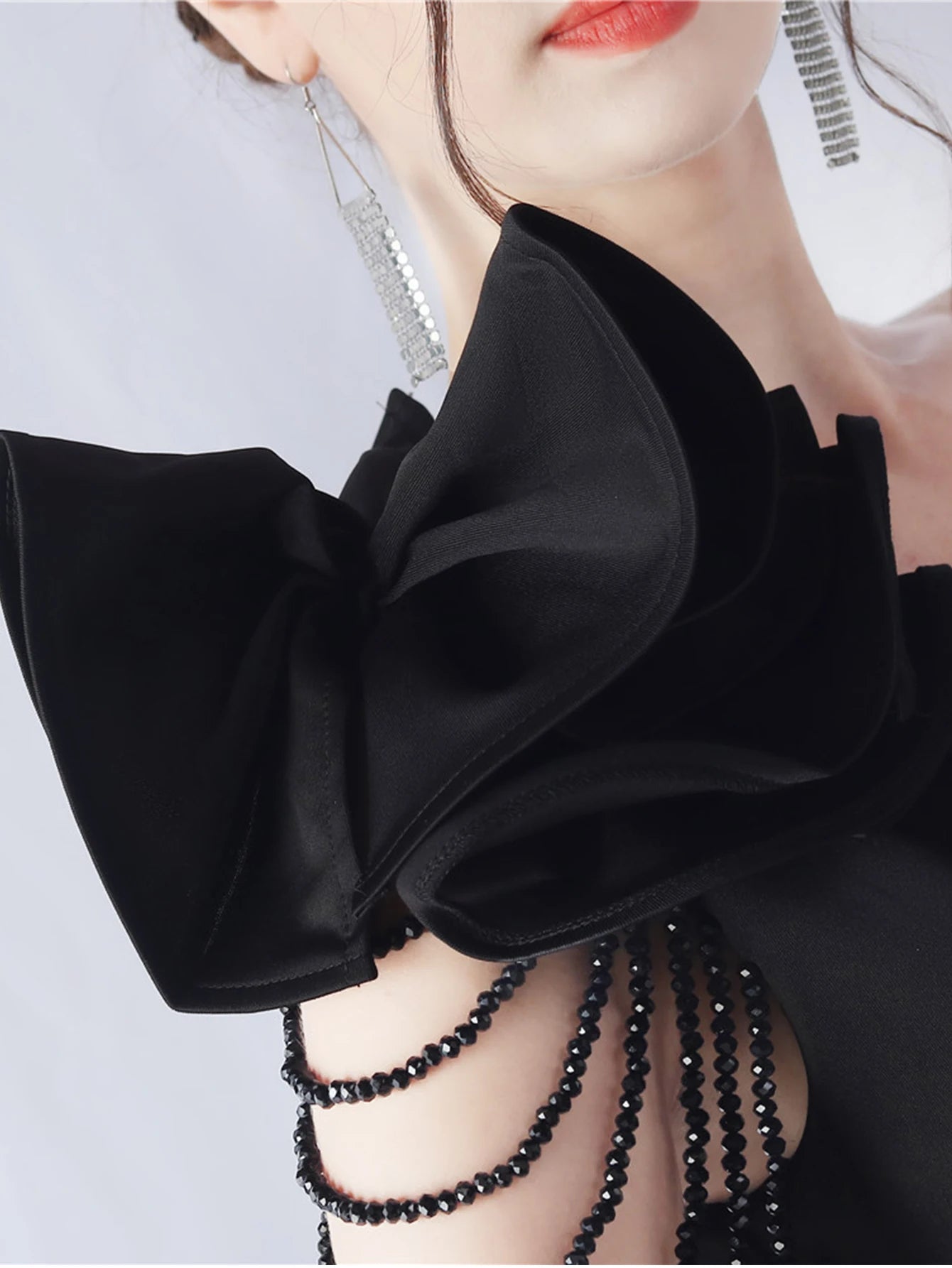 Elegant Backless Diamonds Floor-Length Birthday Party Maxi Dress