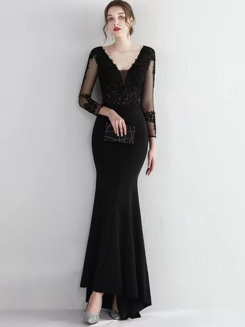 Elegant Backless Empire Spaghetti Strap Rhinestone Lace Maxi Dress