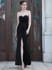 Elegant Backless Floor-Length Chest wrapping Wedding Party Dresses