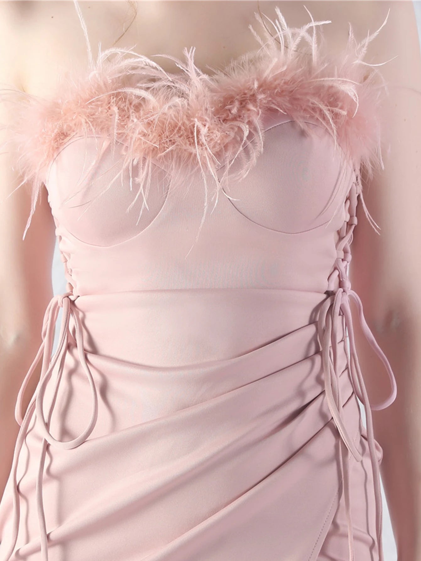 Elegant Backless Lace Up Birthday Party Long Maxi Dresses