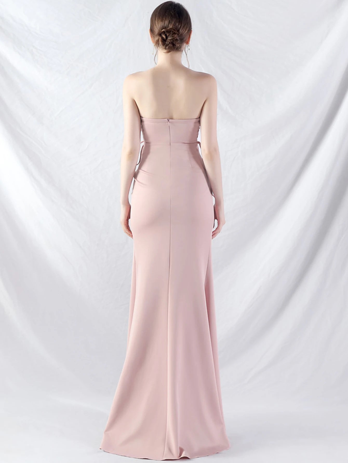 Elegant Backless Lace Up Birthday Party Long Maxi Dresses