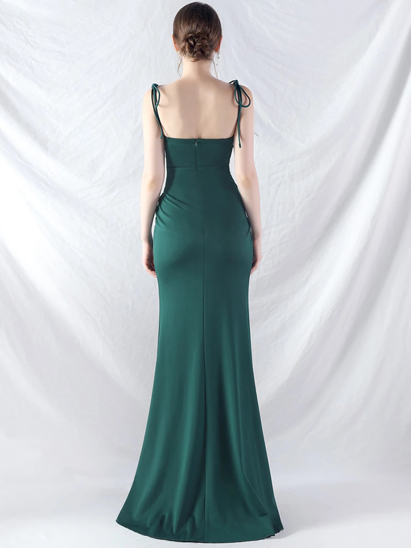 Elegant Backless Lace Up Birthday Party Long Maxi Dresses