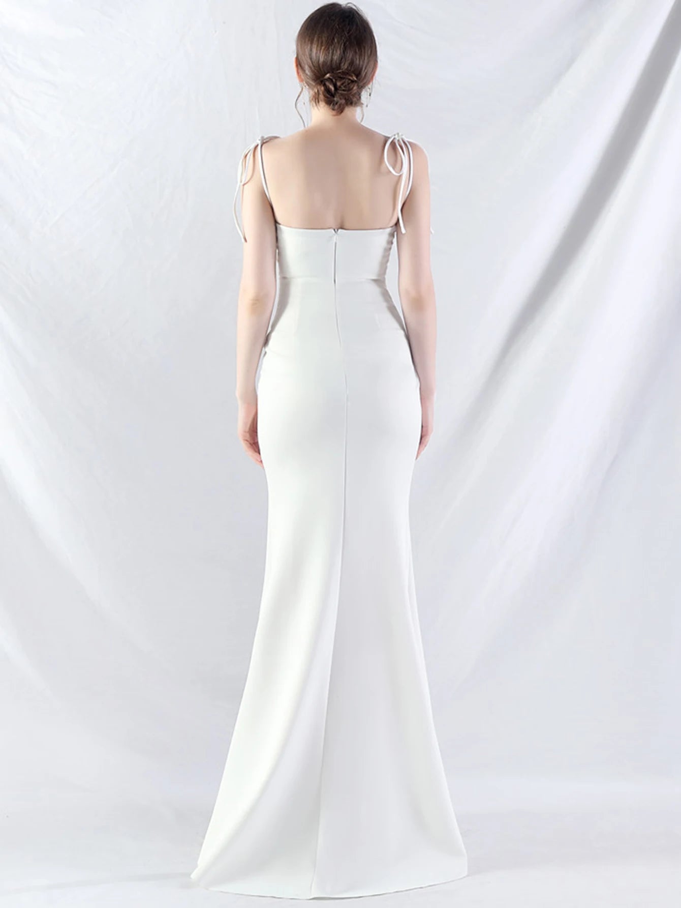 Elegant Backless Lace Up Birthday Party Long Maxi Dresses