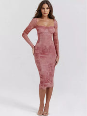 Elegant Backless Low-Cut Seductive Fitted Dress
