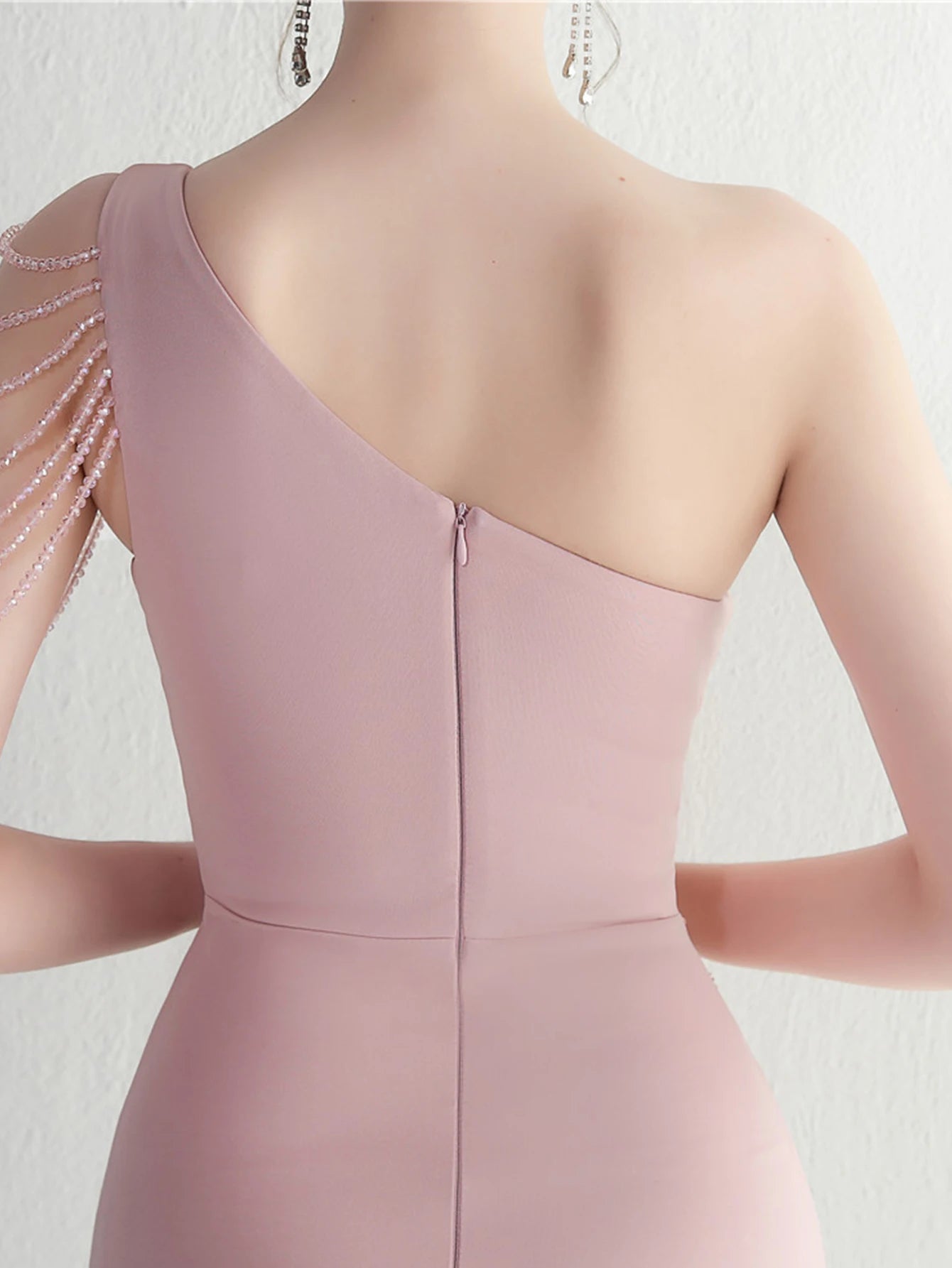 Elegant Backless One-Shoulder Birthday Party Long Maxi Dress