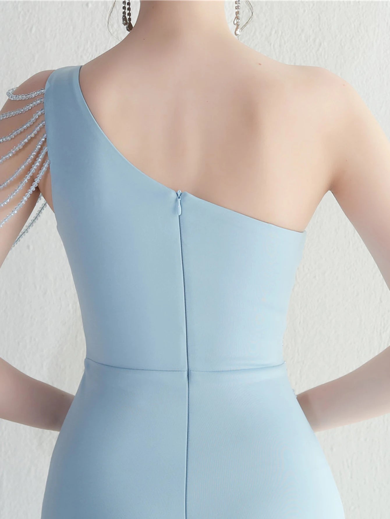 Elegant Backless One-Shoulder Birthday Party Long Maxi Dress