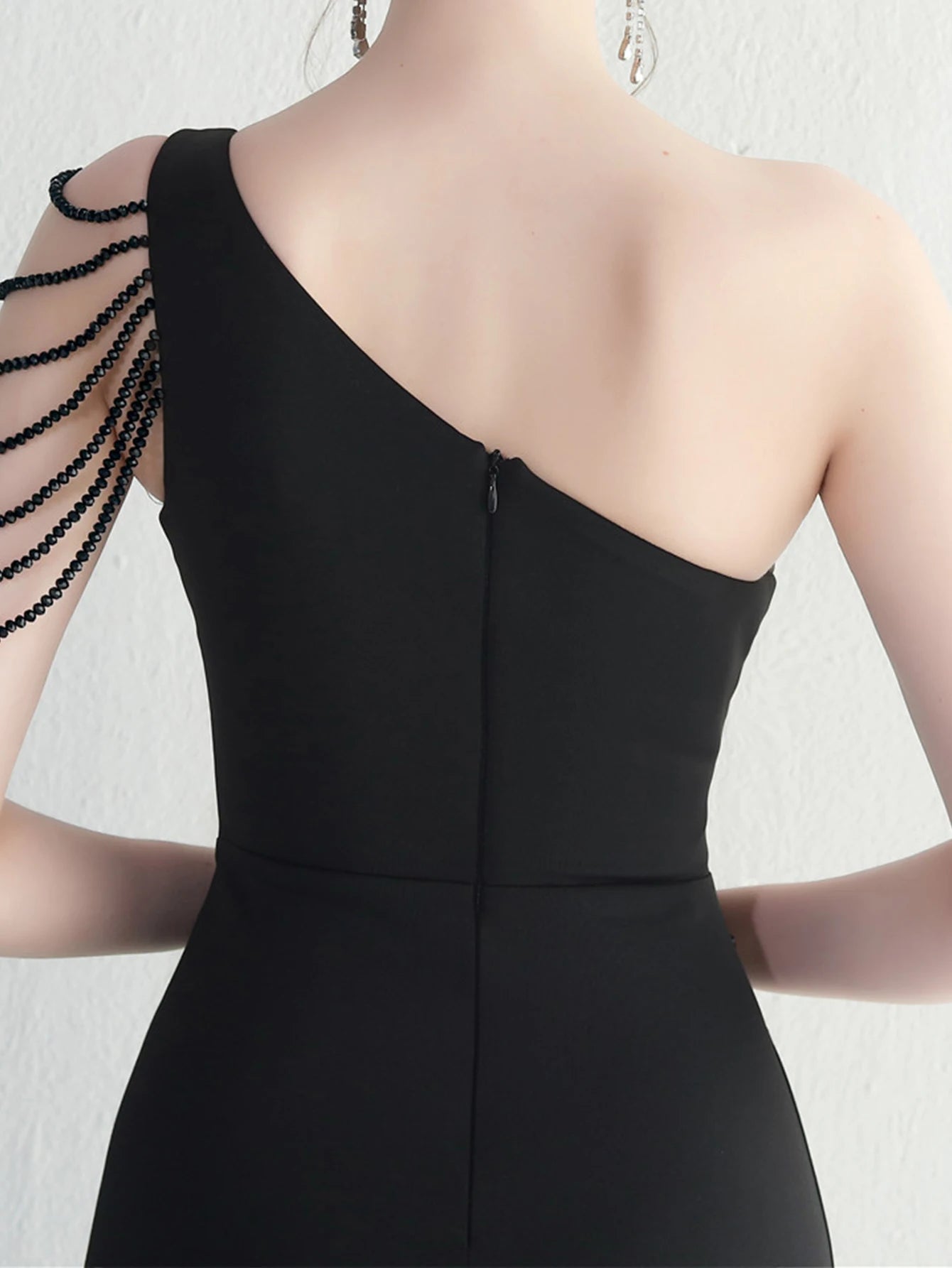 Elegant Backless One-Shoulder Birthday Party Long Maxi Dress