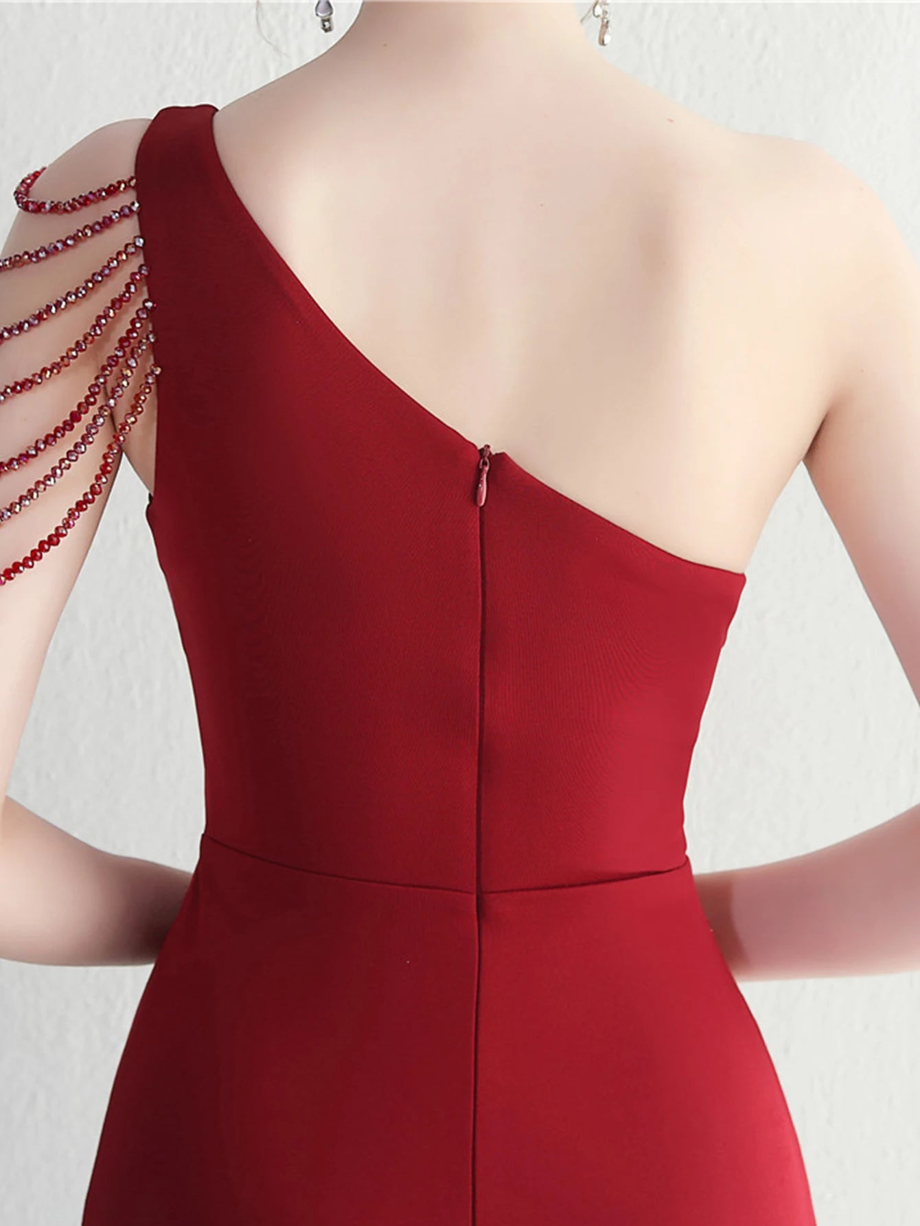 Elegant Backless One-Shoulder Birthday Party Long Maxi Dress