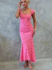 Elegant Bateau Neck Sleeveless Open Shoulder Semi Formal Party Dresses