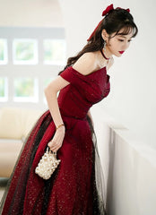 Elegant Boat Neck Evening Host Birthday Wedding Party Prom Dresses