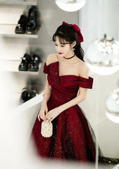 Elegant Boat Neck Evening Host Birthday Wedding Party Prom Dresses