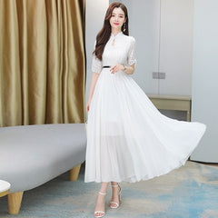 Elegant Bodycon Midi Long Lace Dresses