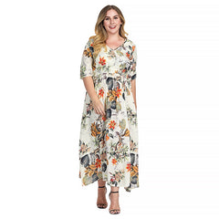 Elegant Boho Plus Size Maxi Dress